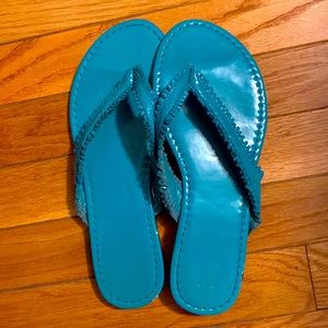 New York and Company Flip Flop Sandal - Teal, size 8